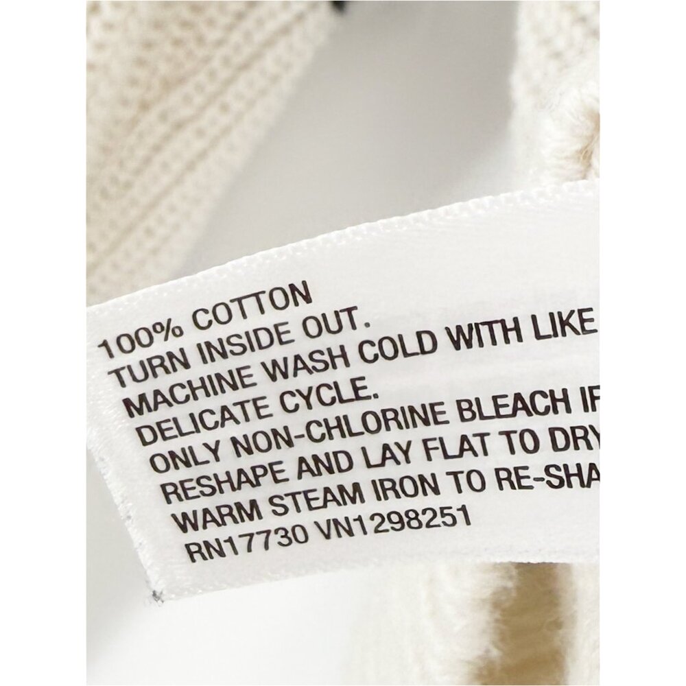 Universal Thread Size L Knit Cardigan Button Front Ivory Black Stripe - Picture 6 of 10